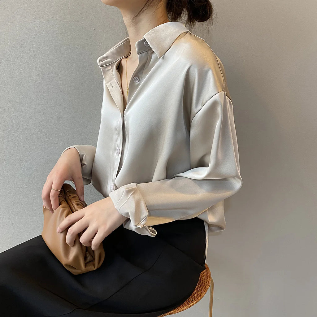 Button Up Silk Shirt